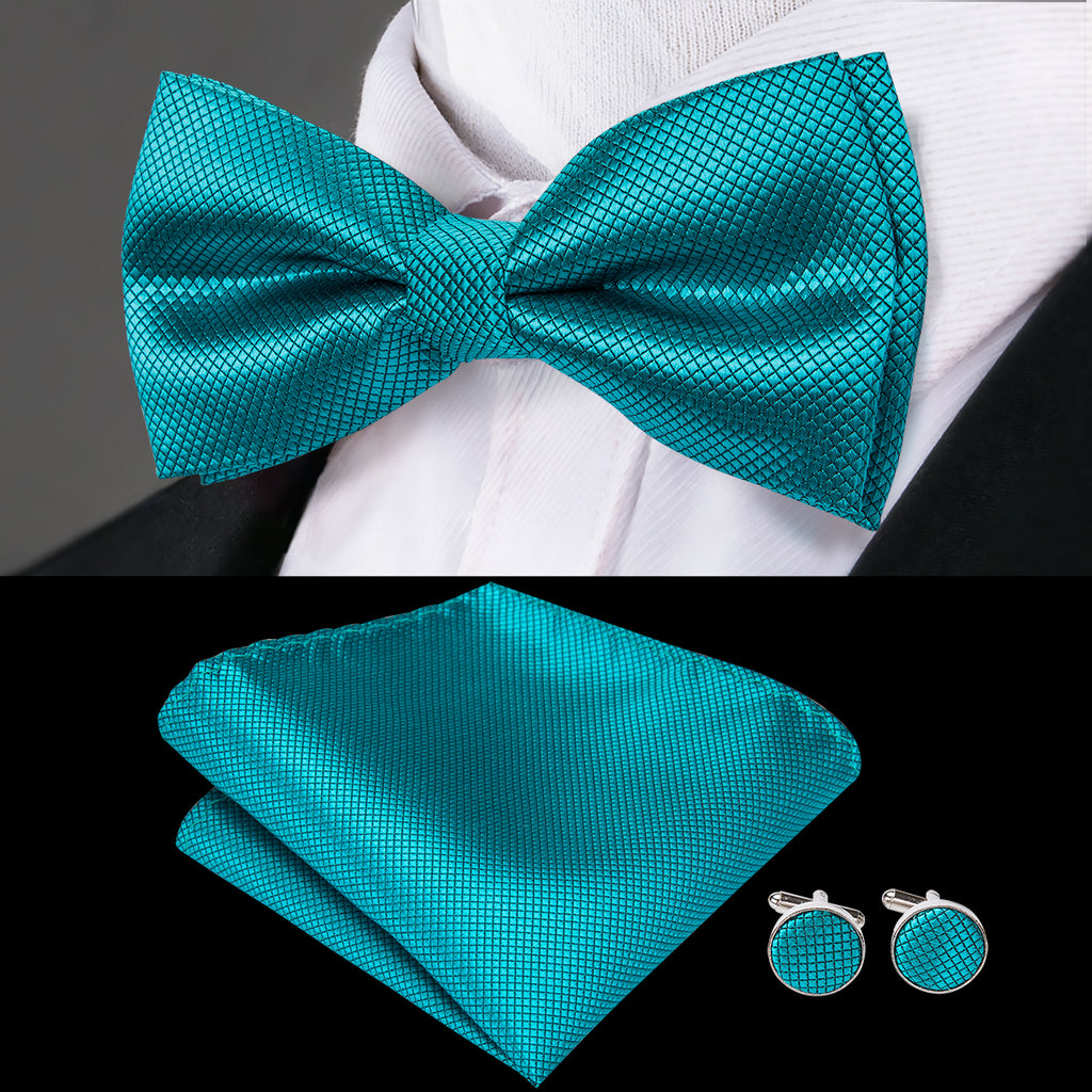 teal bow tie