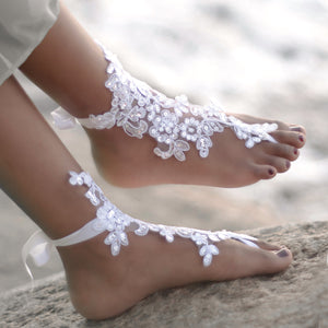Lace barefoot sandals foot jewelry for 