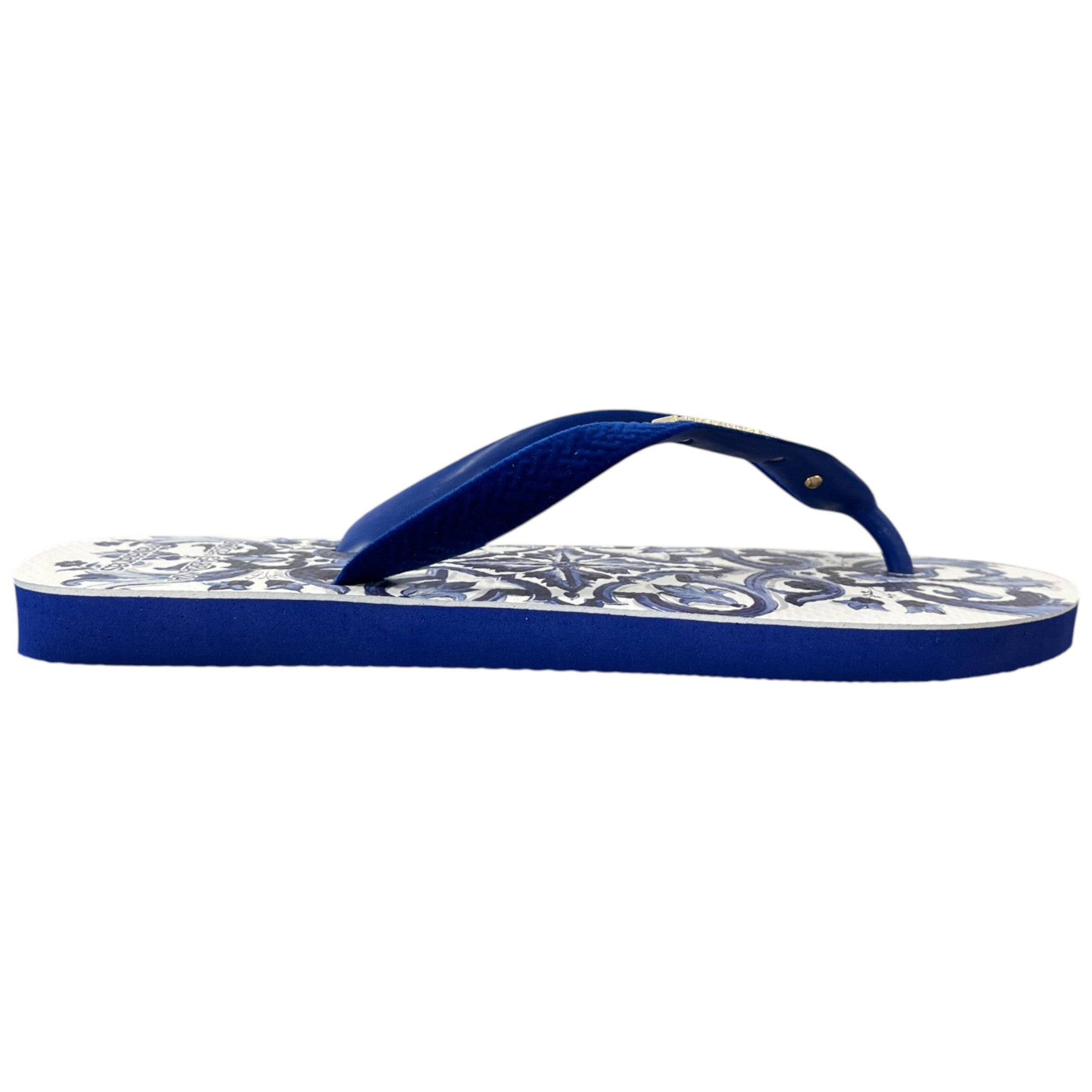 image of Men's X Havaianas Mediterraneo Flip Flop Slides Blue Size EU 45 / UK 11