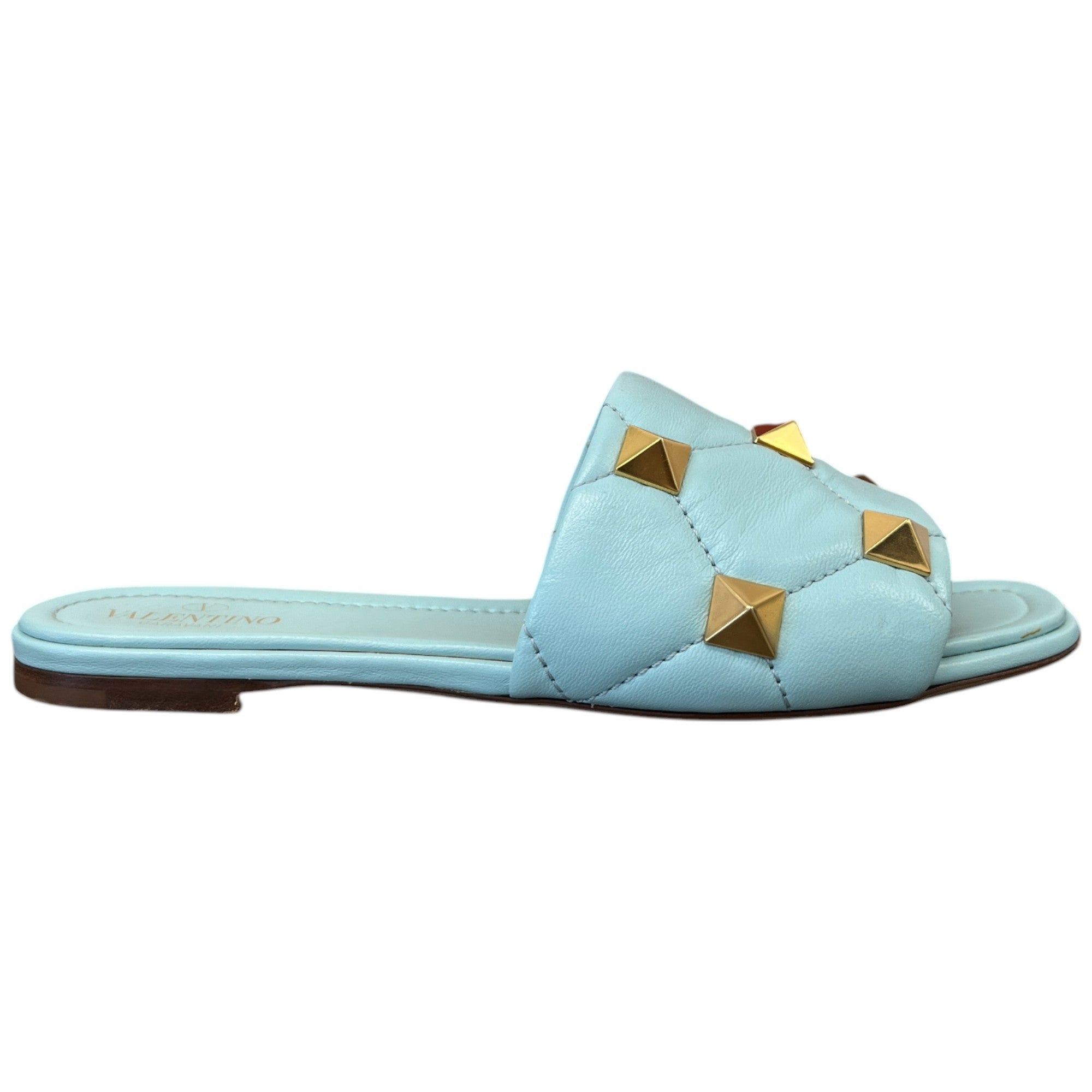 image of Women's Roman Quilted Stud Slide Sandals Blue Size EU 39 / UK 6