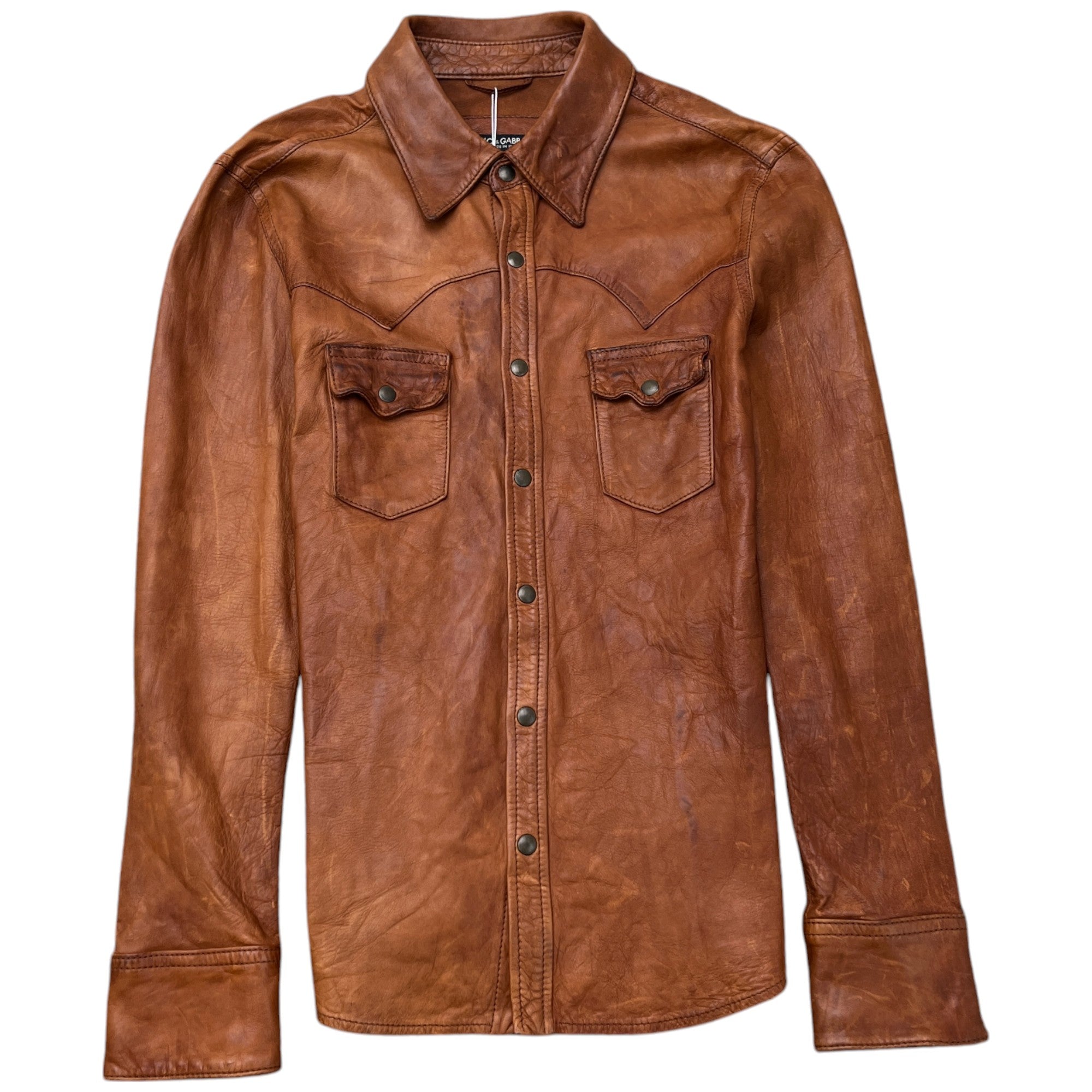 image of Men's Sheepskin OverShirt Brown Size IT 48 / UK M