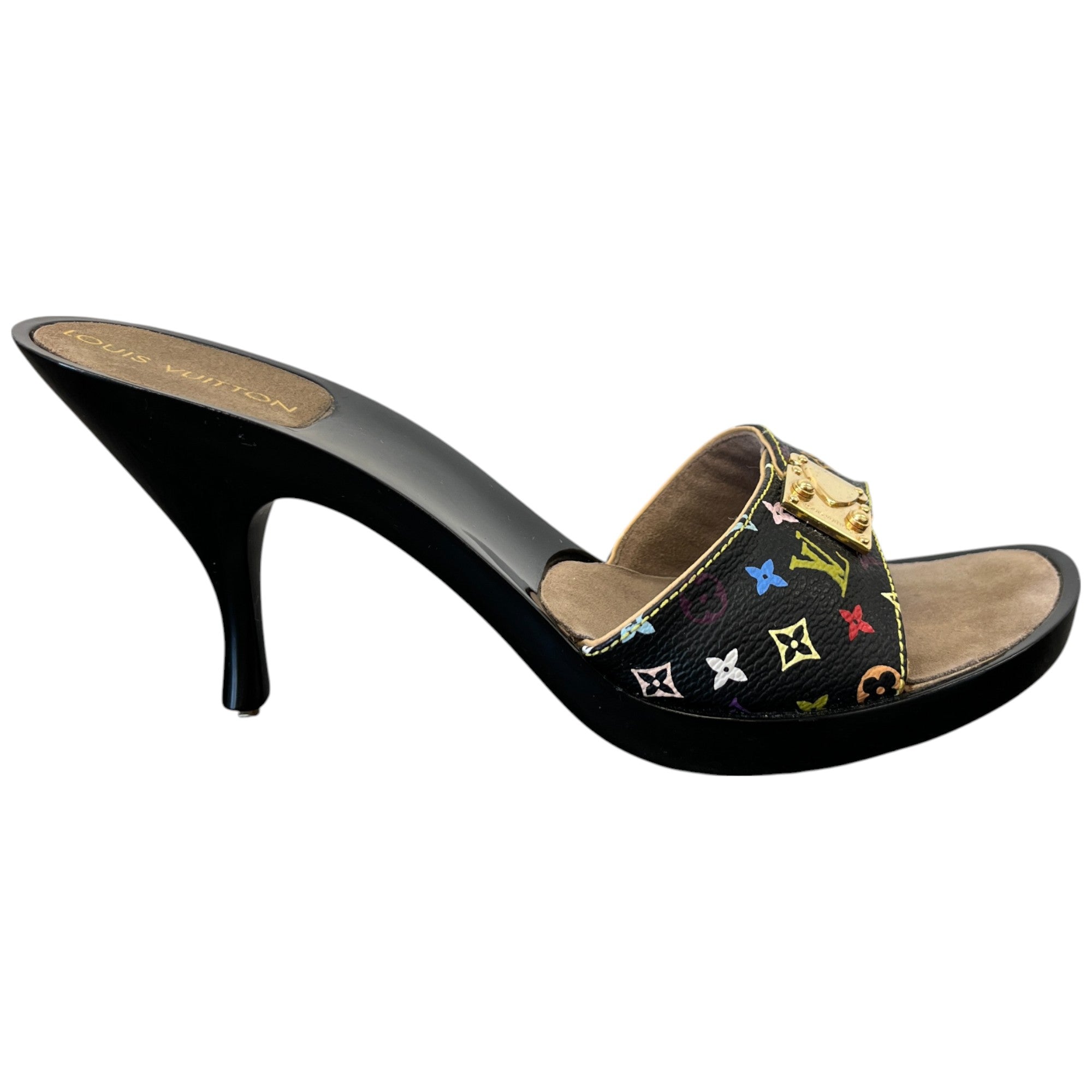 image of Women's Multicolor Monogram Murakami Heels Black Size EU 38 / UK 5