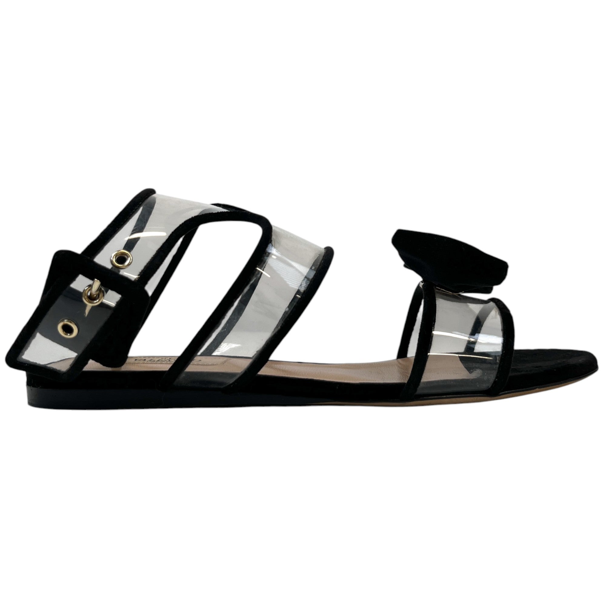 image of Women's Suede Bow Sandals Black Size EU 36.5 / UK 3.5