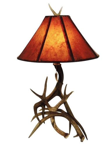 Genuine Mule Deer Antler Table Lamp - 3 Horn - Handmade USA-Rustic Deco Incorporated