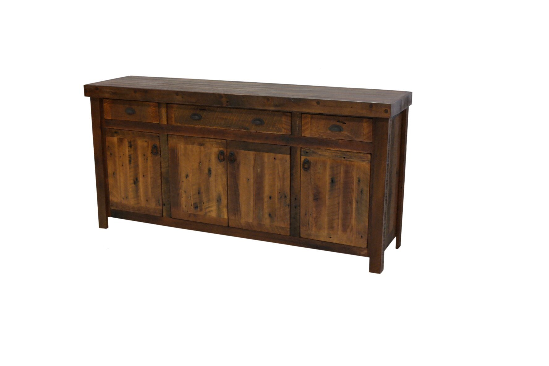 Barnwood 75 Inch Buffet Barnwood Legs Antique Oak Top And Artisan