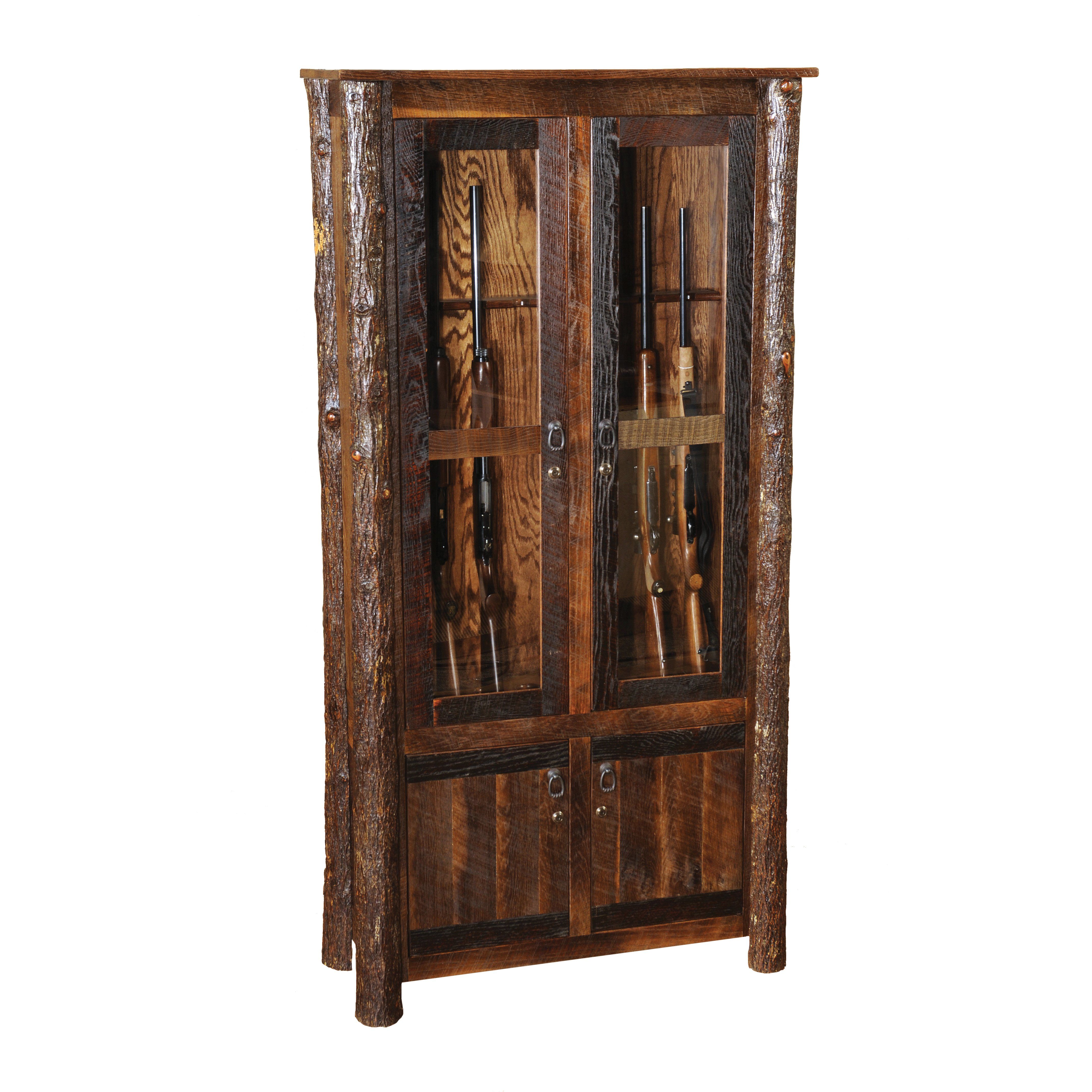 Barnwood Eight Gun Cabinet Reclaimed Antique Oak Tobacco