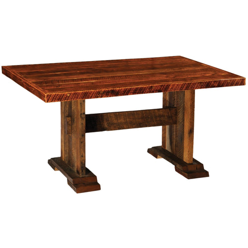 Barnwood Harvest Dining Table - 5' with Artisan Top - 36" W - Rustic Deco Incorporated