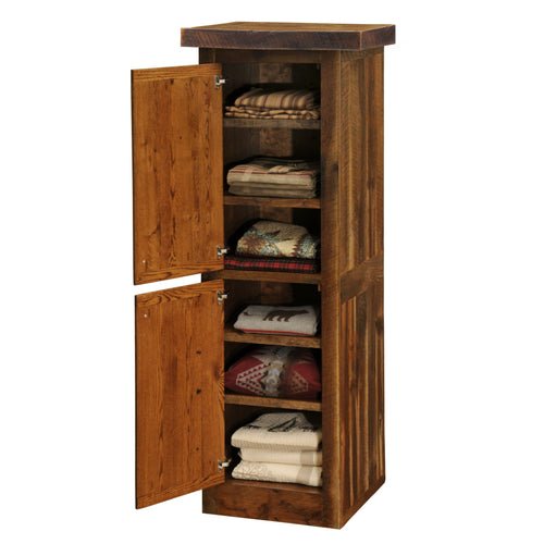 Barnwood Linen Cabinet - 2 Doors - 18-24 Inch Width-Rustic Deco Incorporated