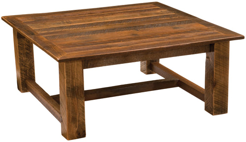 Barnwood Open Square Coffee Table - 34" x 34" and 42" x 42"-Rustic Deco Incorporated
