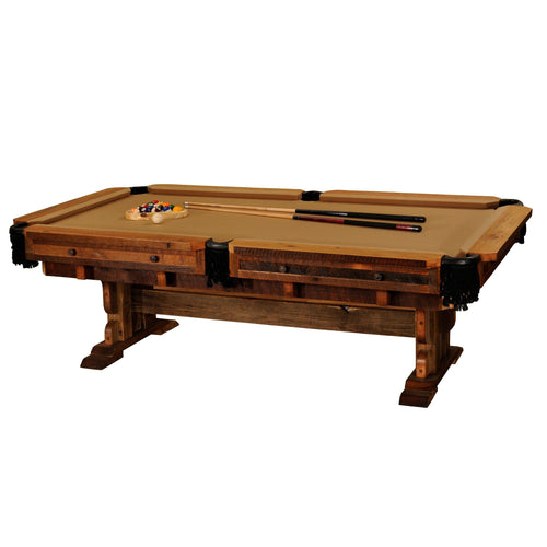 Genuine Handcrafted Barnwood Championship Billiards Pool Table Full-Size-Rustic Deco Incorporated