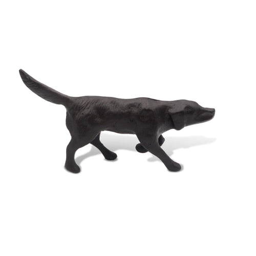 Bird Dog Sculpture Figurine Labrador Hunting Pointing - Cast Iron Metal - Rustic Deco Incorporated