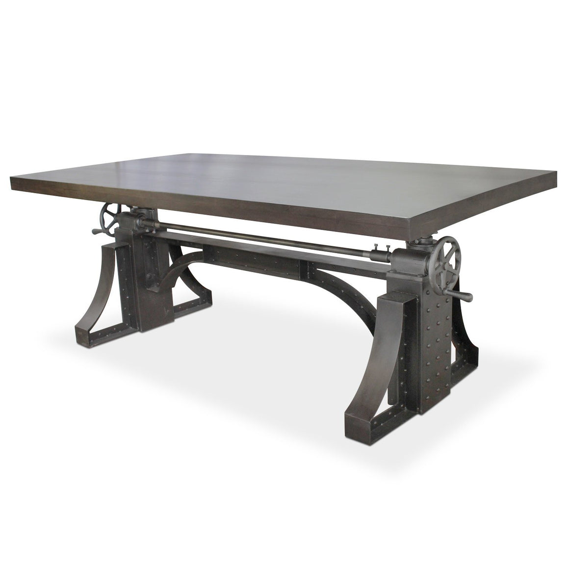 Bronx Adjustable Crank Dining Table Dining Table Rustic Deco