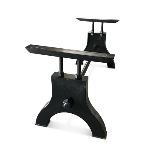 Industrial Table Base Cast Iron Adjustable Height Desk - Hure Inspired-Rustic Deco Incorporated