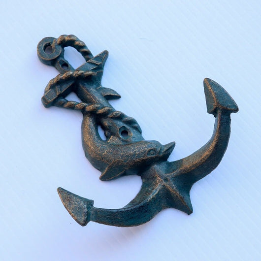 Early Viking Marine Anchor Wall Hanger Hooks - Metal - Cast Iron