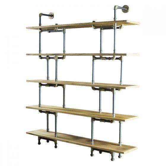 Eugene Modern Industrial Wall Pipe Bookcase - Unique 