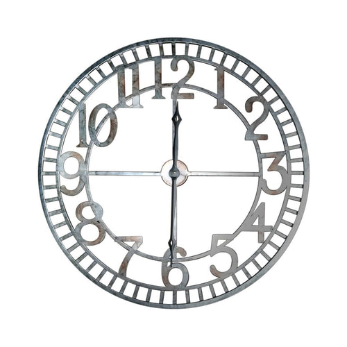 Extra Large Farmhouse Industrial Metal Wall Clock - 36" Diameter - Rustic Deco Incorporated