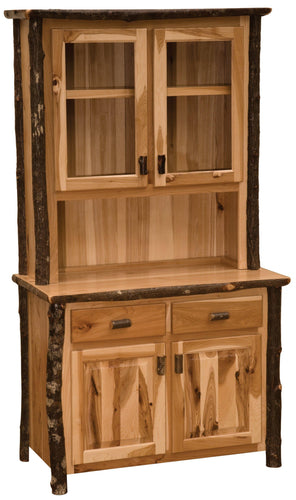 Hickory Log Buffet and Hutch - 48-inch - Standard Finish-Rustic Deco Incorporated