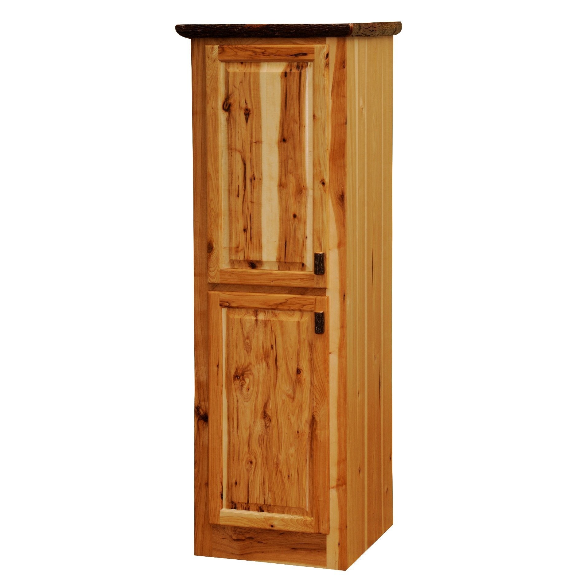 Hickory Log Linen Cabinet 18 24 Inch Hinge Left Two Single Doors