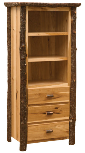 Hickory Log Open Pantry - Standard Finish-Rustic Deco Incorporated