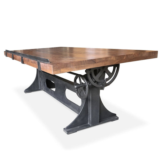 Longeron Industrial Adjustable Dining Table Base - Steel - Casters