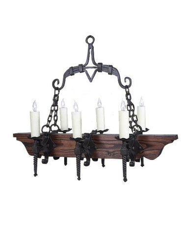 Juliette Rustic Hand Forged Iron Chandelier 40" or 48"-Rustic Deco Incorporated