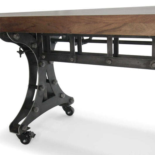 Longeron Industrial Adjustable Dining Table Base - Steel - Casters