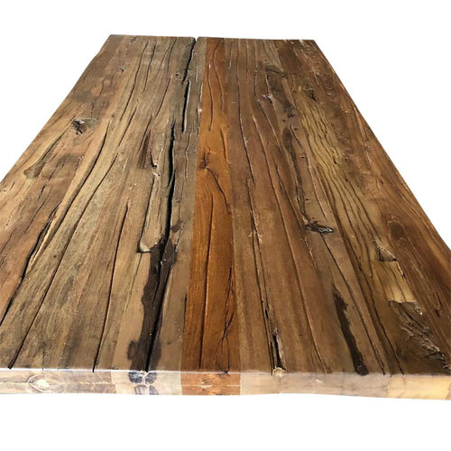 Reclaimed Distressed Dining Table Top Natural Finish 80"-Rustic Deco Incorporated
