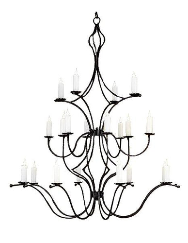 Rustic Elegant Hand Forged Chandelier - 3 Sizes-Rustic Deco Incorporated
