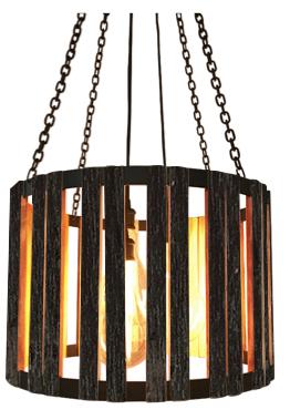 The 24" Division Street Blackened Pendant-Rustic Deco Incorporated
