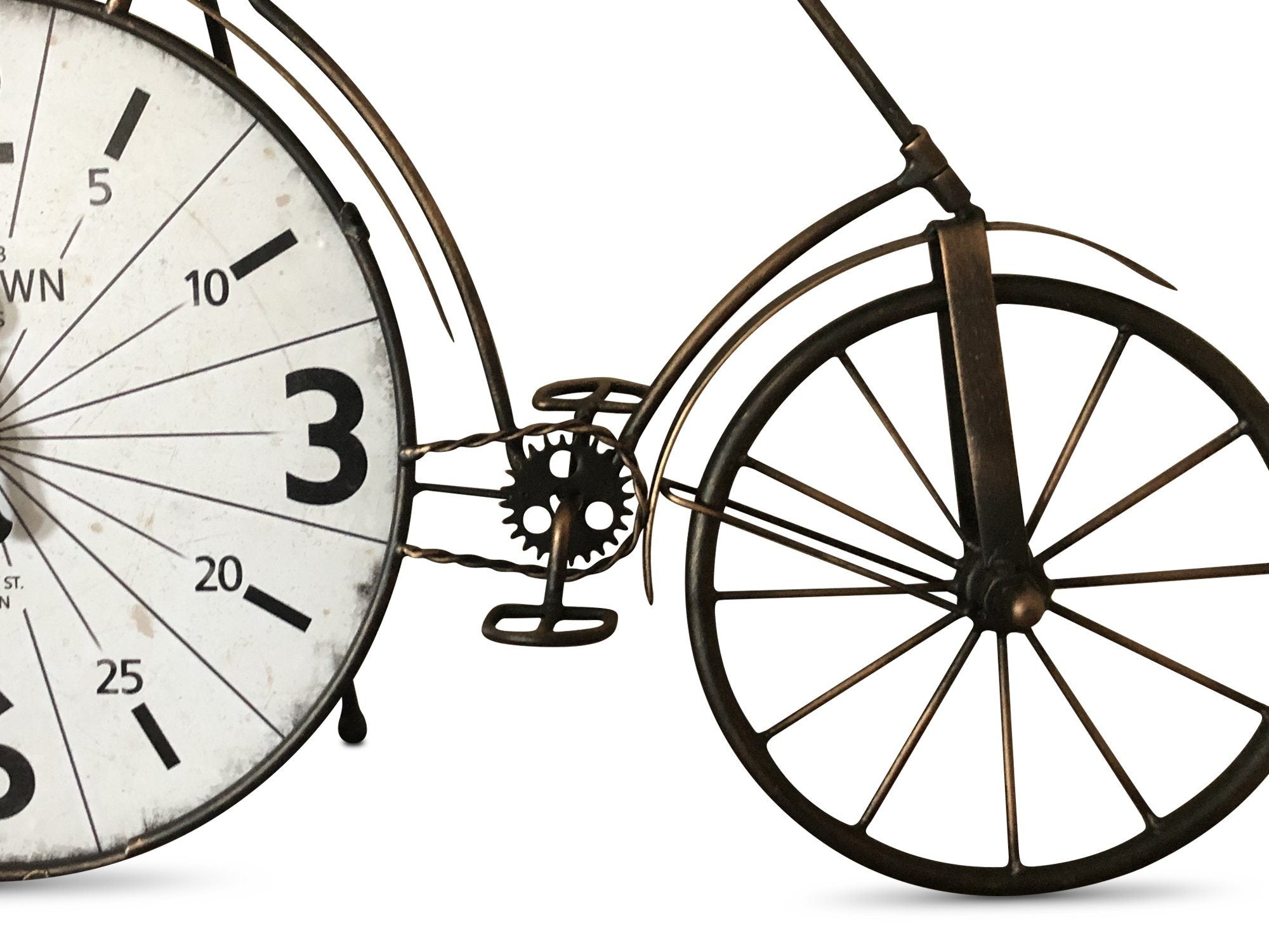 High Wheeler Bicycle Metal Desk Clock Metal Shelf Art