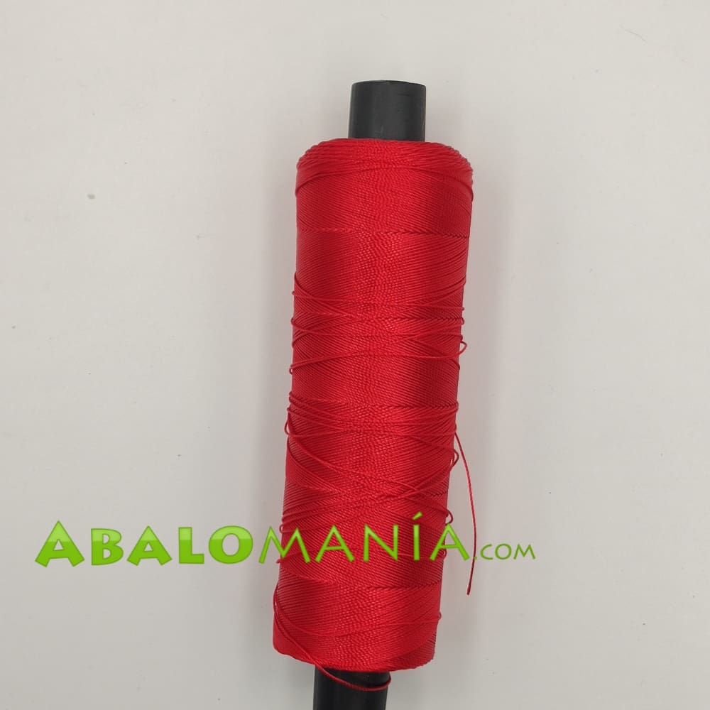 Hilo Nylon #8 color Rojo Paquete de 12 pzs