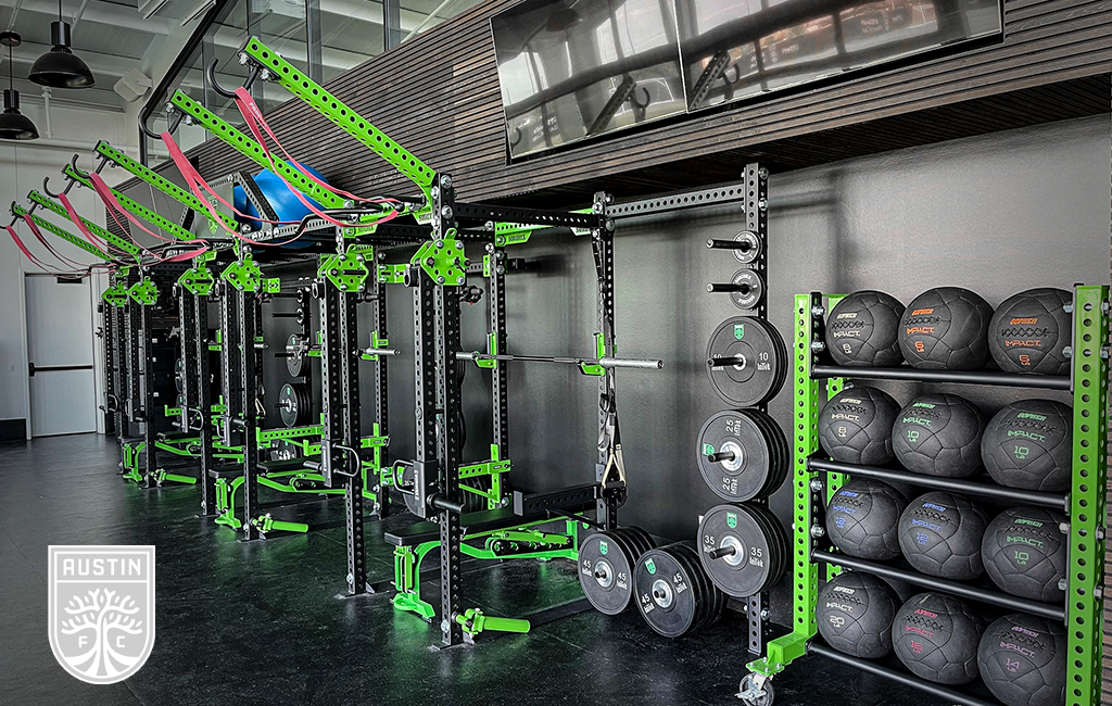 Austin FC strength and conditioning facility