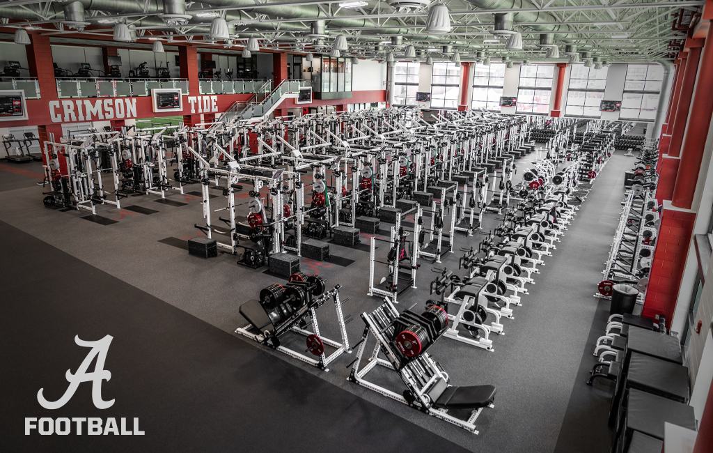 University of Alabama Football Sorinex strength and conditioning facility