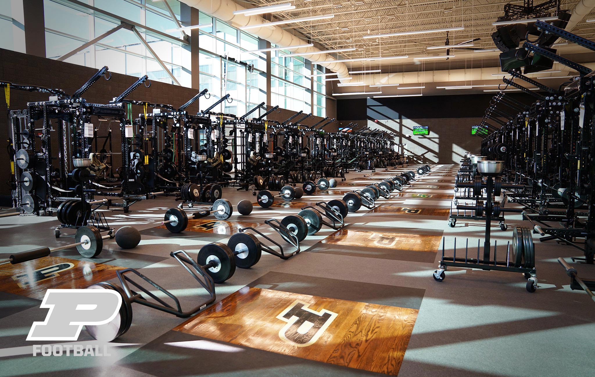 Purdue University Football Sorinex strength and conditioning facility