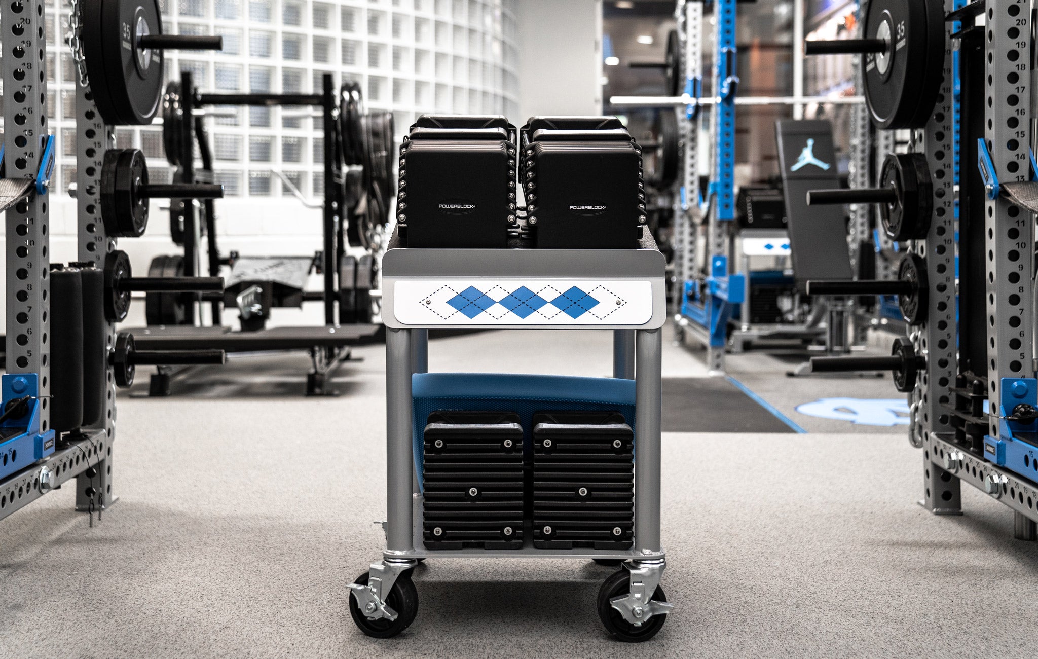 UNC Rolling Power Block Cart