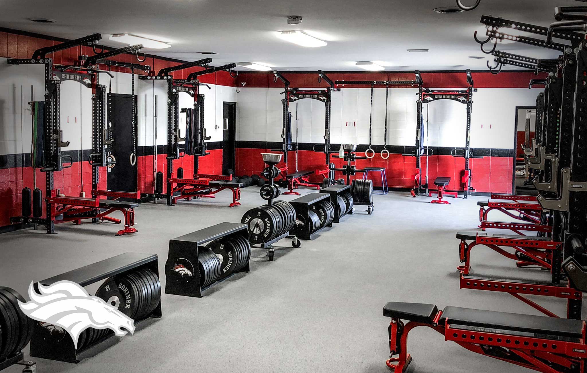 Builtt East high school Sorinex strength and conditioning facility