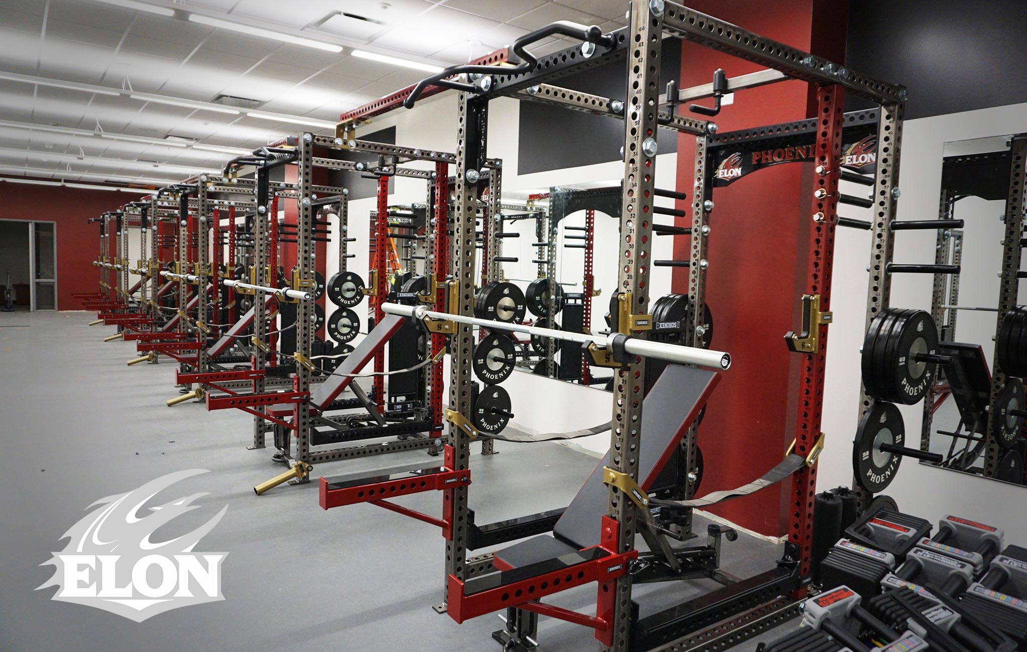 Elon University Sorinex strength and conditioning facility