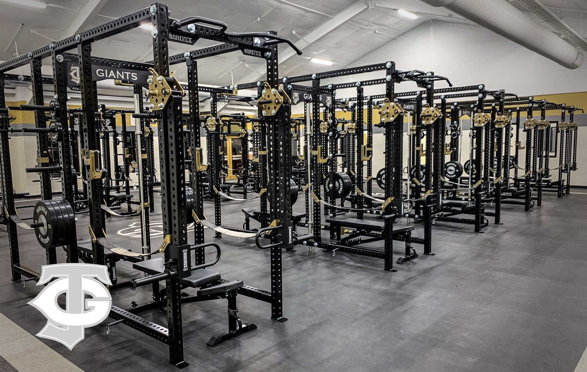 Jena High School Sorinex strength and conditioning facility