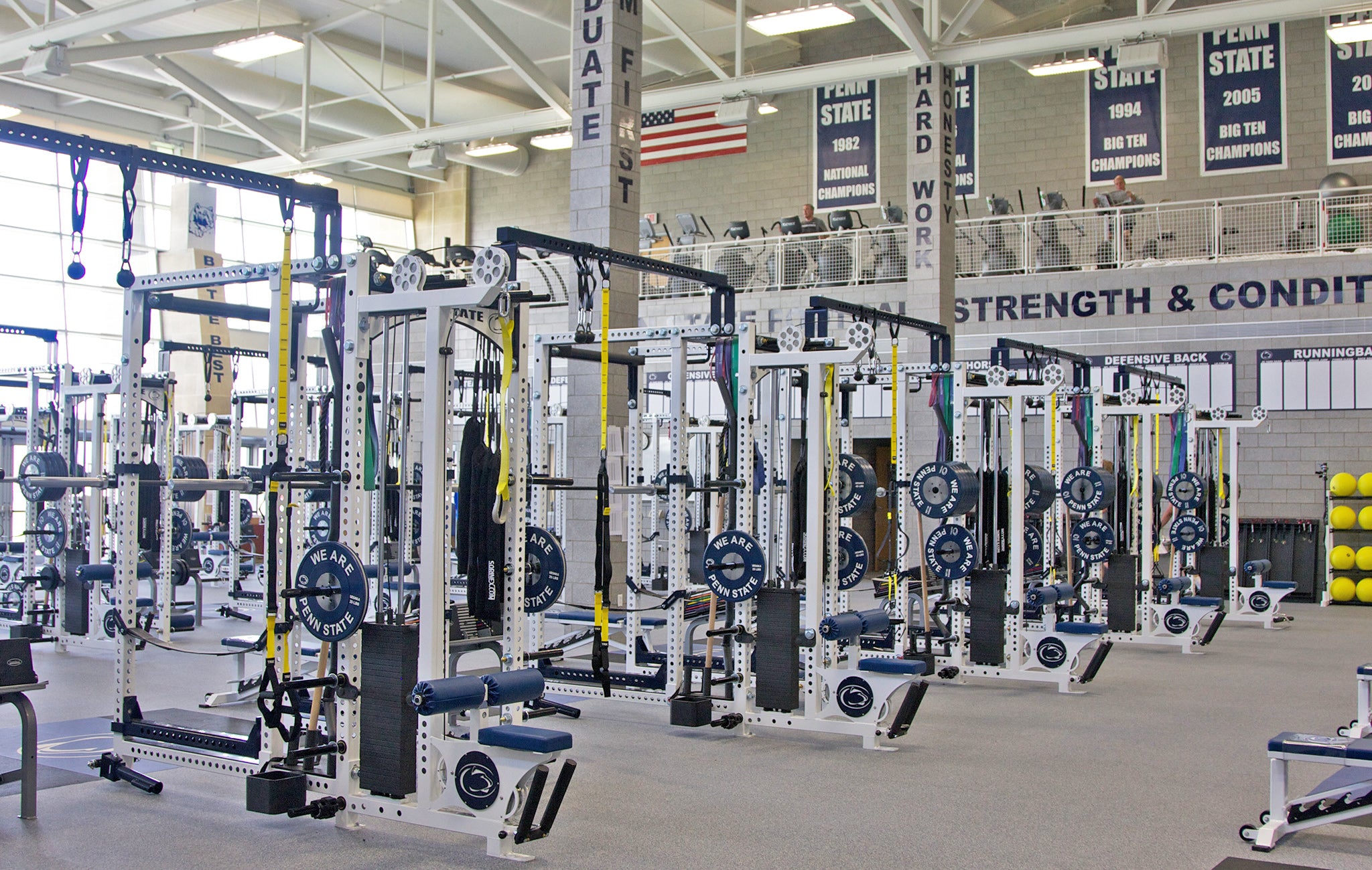 Penn State Football strength training facility