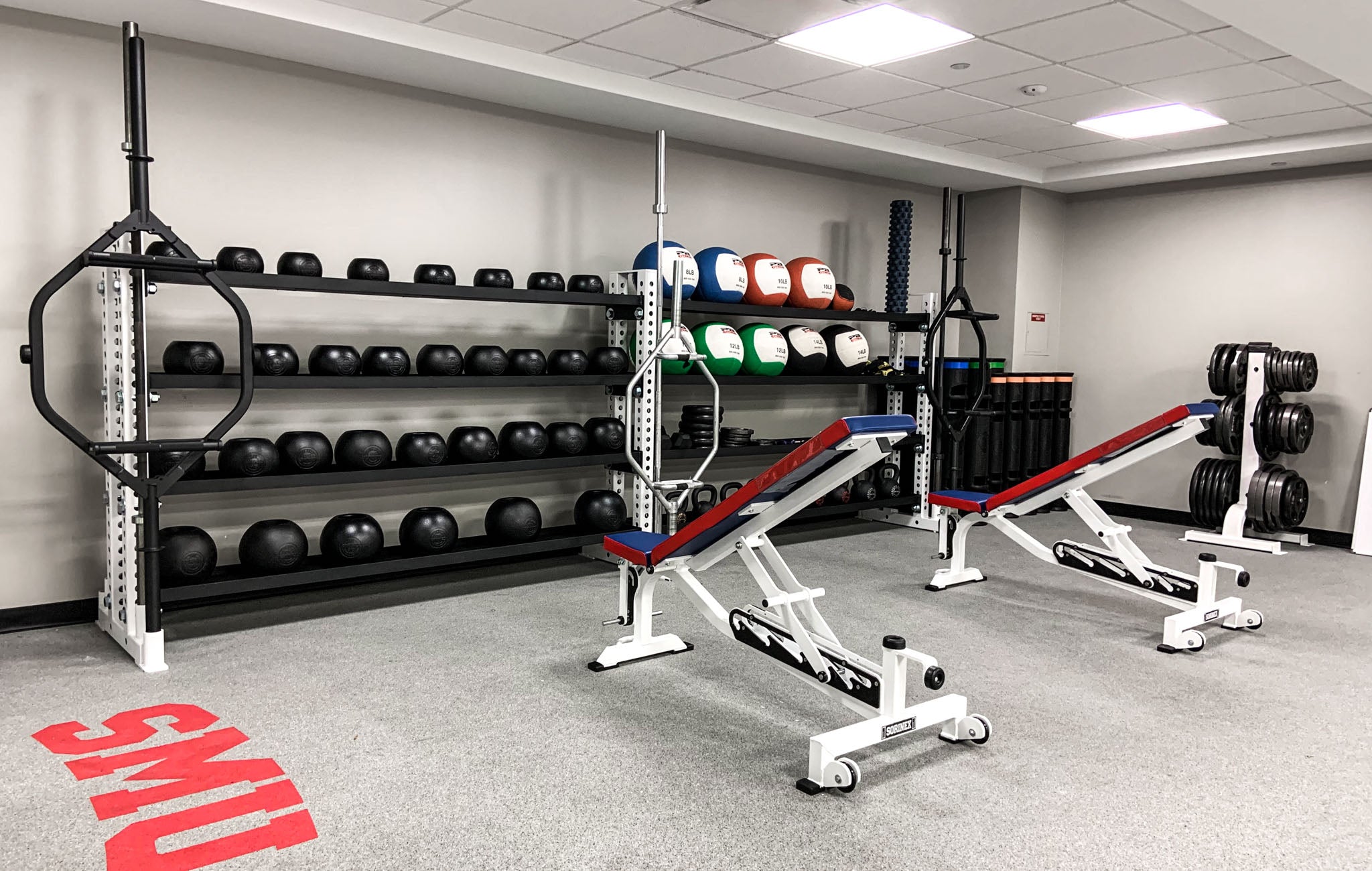 Southern Methodist University custom weight rooms