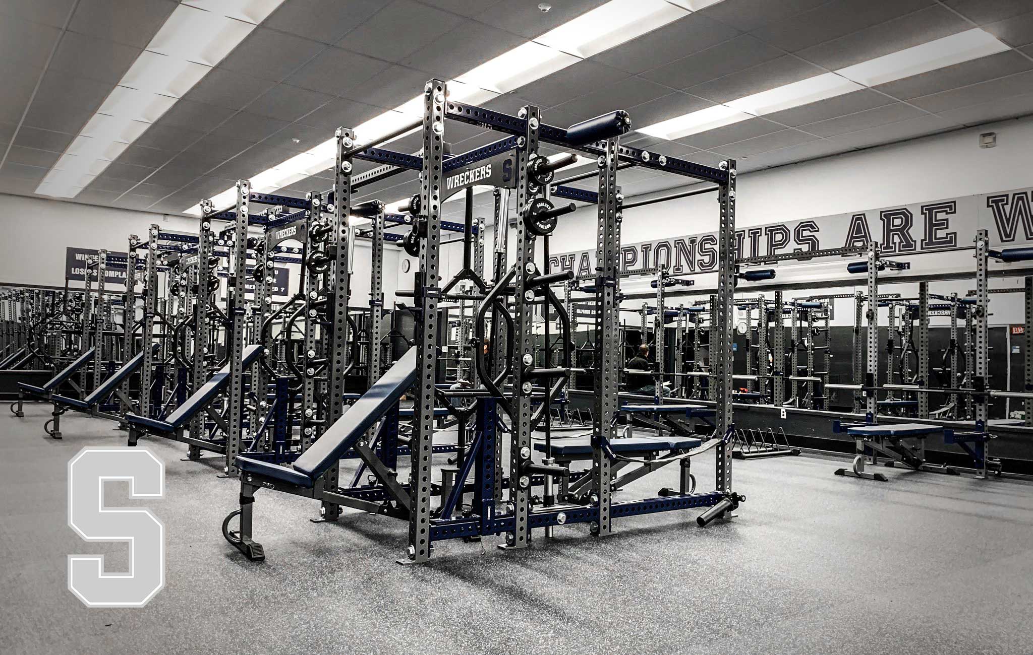 Staples High School Sorinex strength and conditioning facility