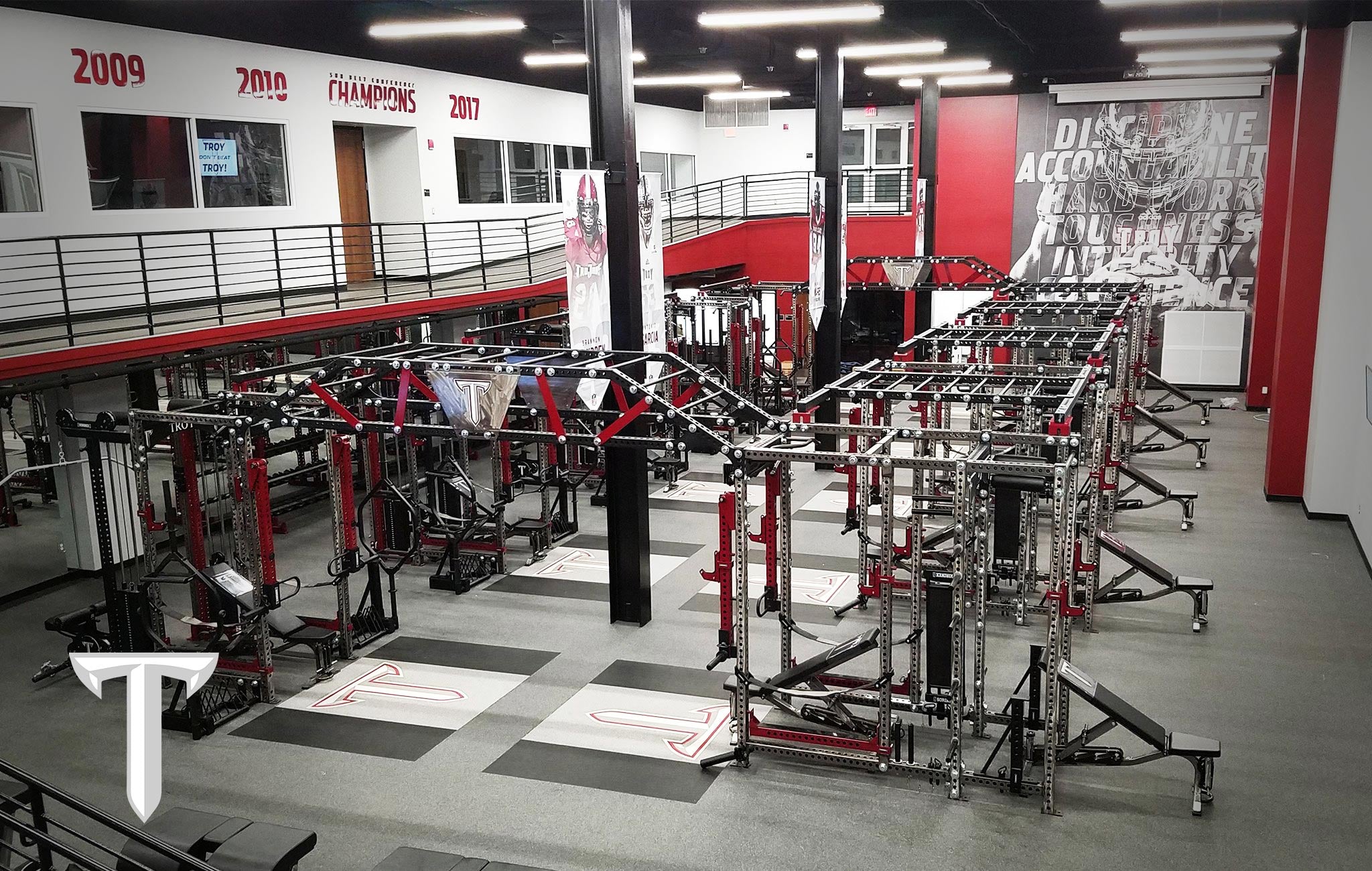 Troy University Sorinex strength and conditioning facility
