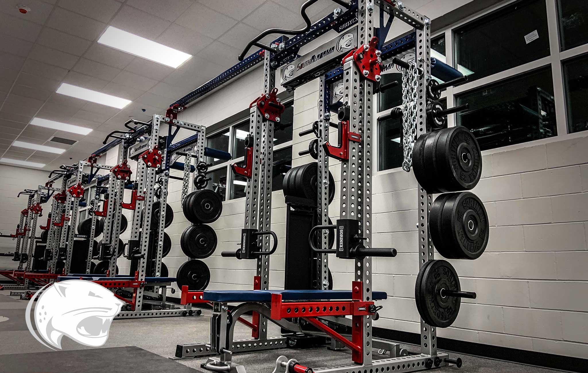 University of South Alabama Sorinex strength and conditioning facility