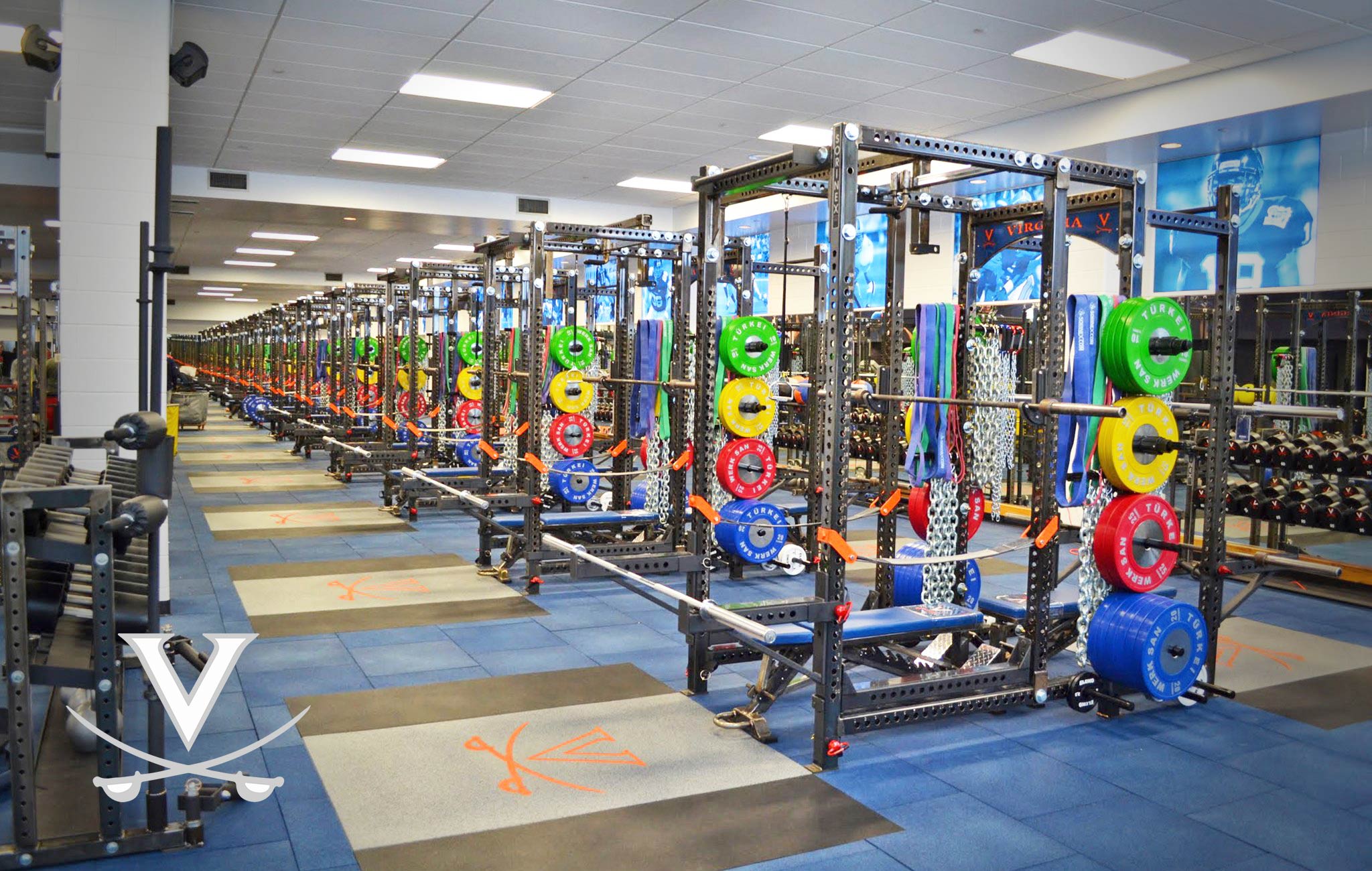 University of Virginia Sorinex strength and conditioning facility
