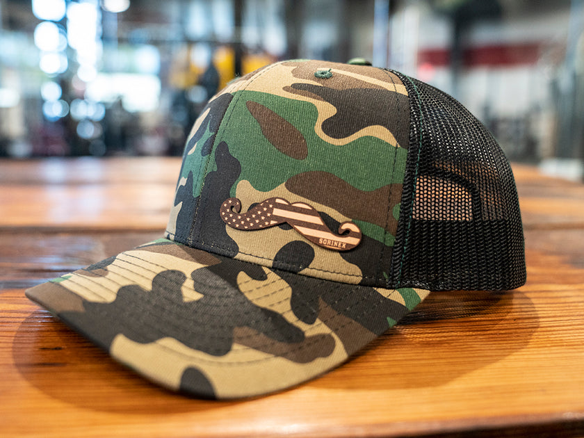 Camo Leather Stache Hat – Sorinex