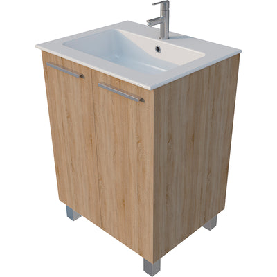  Mueble de baño con base de lavabo gris de 24 /30/36 pulgadas  de ancho (24 pulgadas de ancho) : Herramientas y Mejoras del Hogar