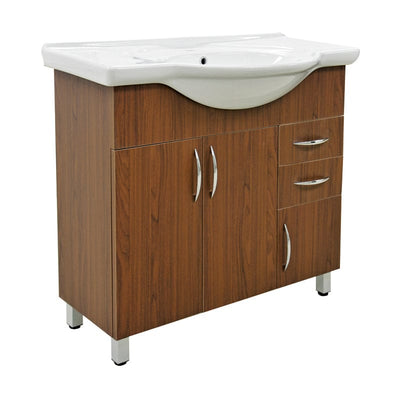 EISL Mueble de lavabo de bambú 67x28x60 cm