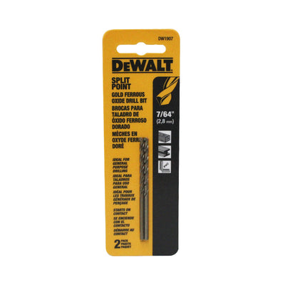 SET DE 14 BROCAS DE COBALTO, METAL Y MADERA, 3/8, 5/16, 1/4, 7/32, 3/16,  1/16, 5/64, 3/32, 7/64, 1/8. MARCA DEWALT