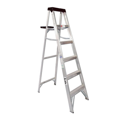 Escalera Plegable De Aluminio 4 Escalones 128cm Karlen Color Gris