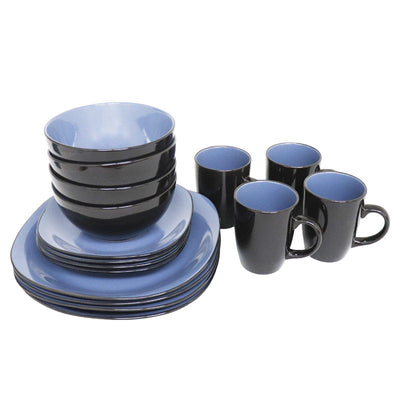  BDBT Juego de vajilla de porcelana, combinación completa de  porcelana, juego de vajilla moderno, incluye platos, juegos de tazones,  servicio para 4/6 (color azul, tamaño: 12 piezas) : Hogar y Cocina